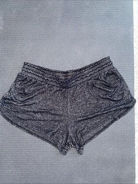 stars above Black Metallic Lounge Shorts